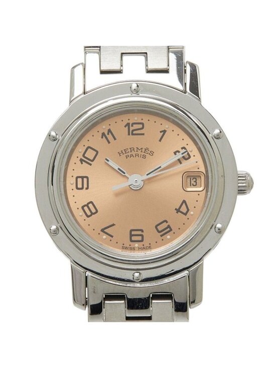 Hermes Clipper Watch Pink Silver Stainless Steel main image 6
